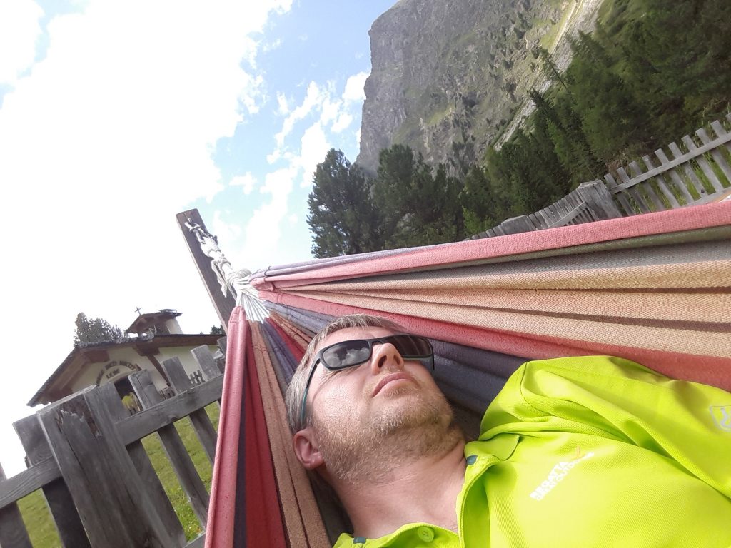 Relaxen an der Verpeilhütte.