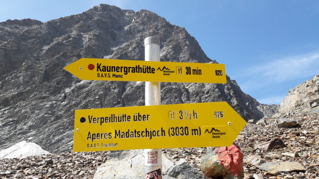 Kurz vor der Kaunergrathütte.