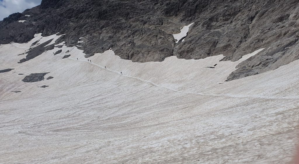 Querung des Schwarzmilzferners
